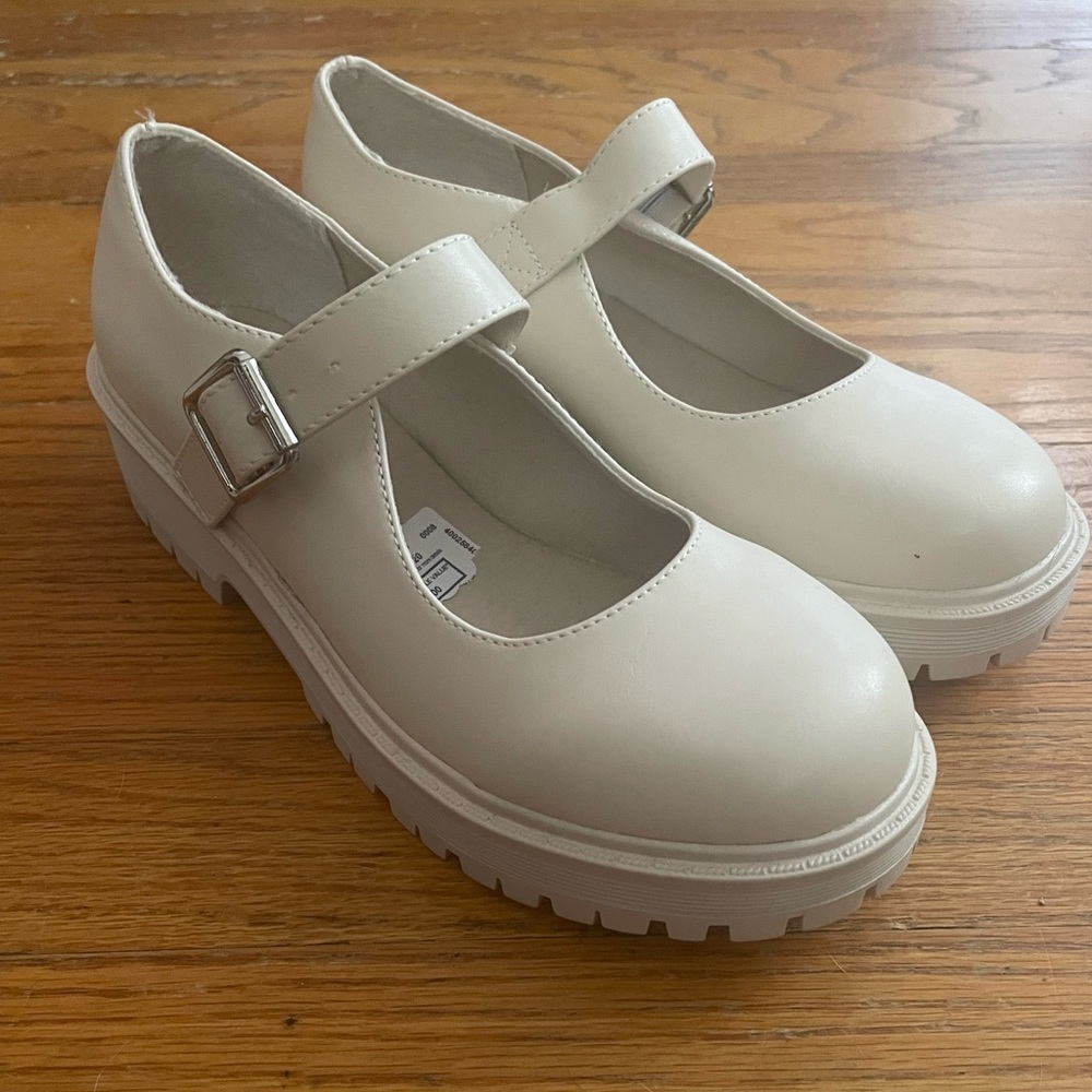 Light Tan Mary Jane Shoes